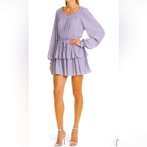 RAMY BROOK Charrasse Tiered Long Sleeve Dress NWT $445
